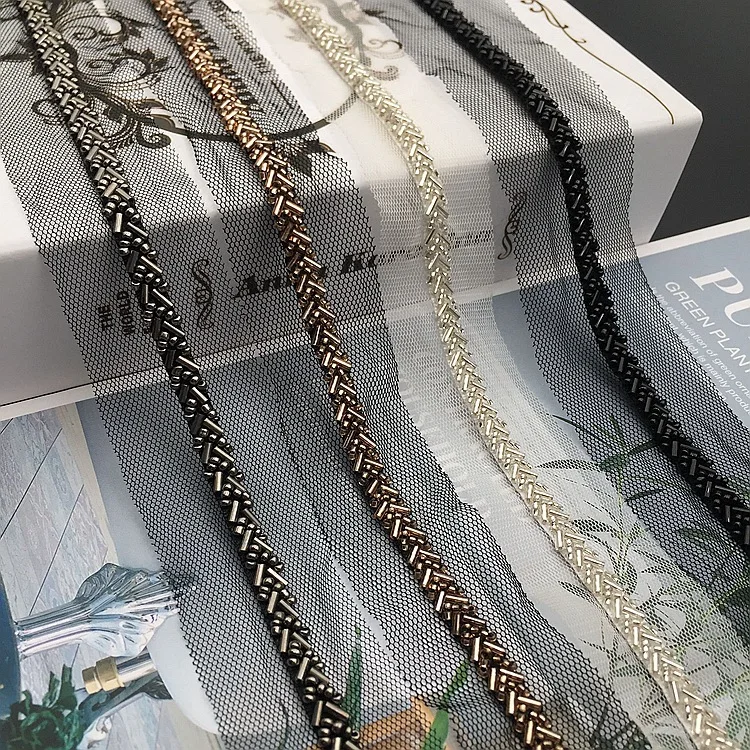 Лента из бисера с жемчугом Белый/цвет слоновой кости 8 мм для швейного украшения