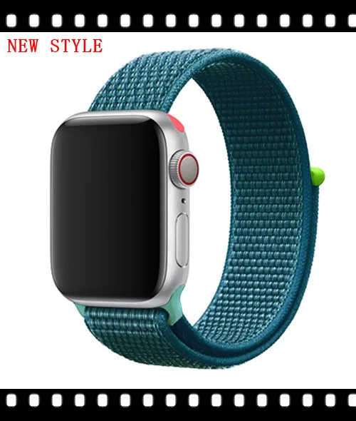 Ремешок для apple watch band sport loop apple watch 5 4 3 band 44 мм 40 мм iwatch 5 4 42 мм 38 мм correa нейлоновый браслет pulseira nato - Цвет ремешка: Cape Blue 6 hit