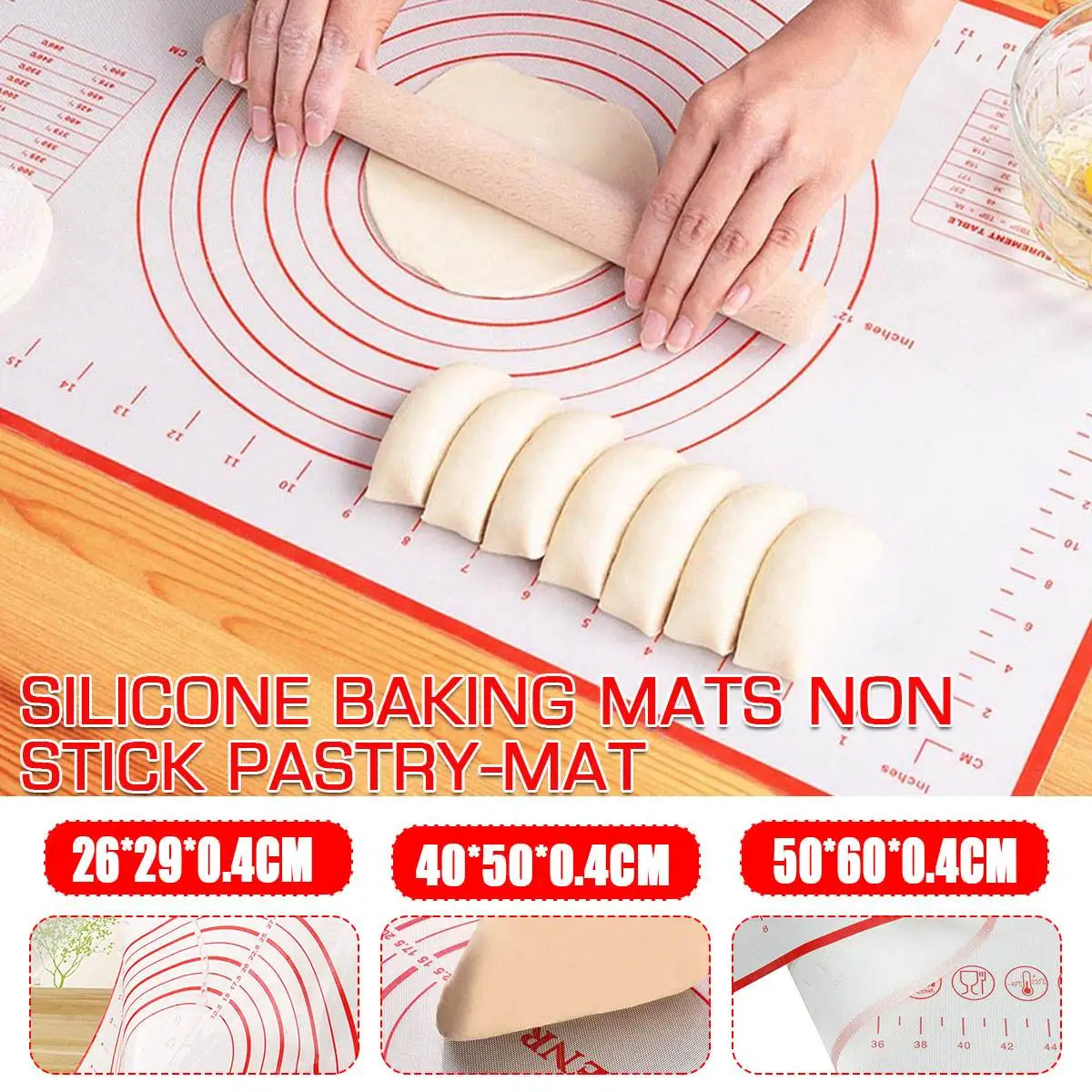 

60x50 см очень большой выпечки матовый Силиконовый коврик лист выпечки Мат для раскатки теста для пиццы тесто с антипригарным покрытием чайни...