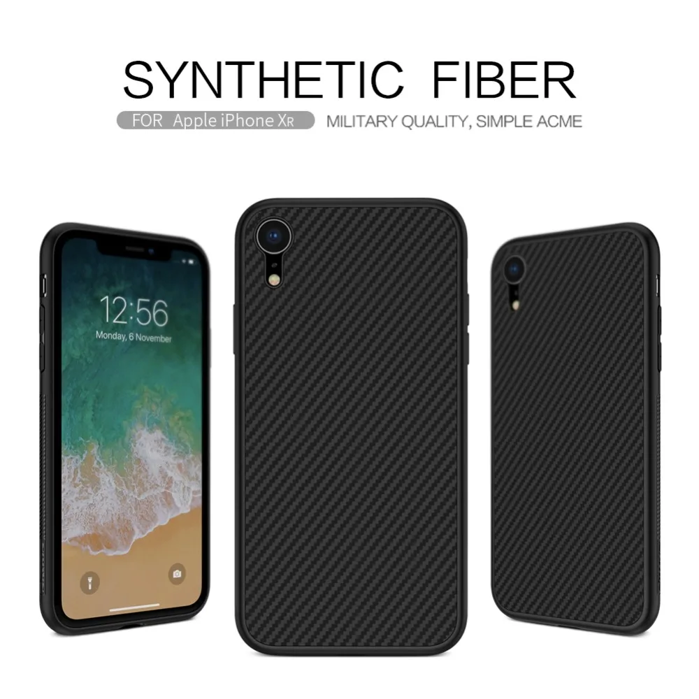Nillkin Синтетический Чехол для телефона из углеродного волокна для apple iphone 11 Pro Max XS XR X 6 Plus Твердый чехол для iphone 7/8
