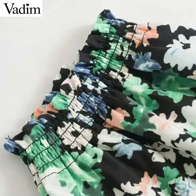 Женское винтажное платье миди Vadim Повседневное до середины икры в стиле ретро с v