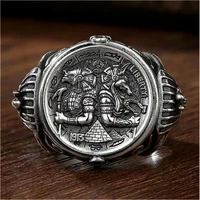 new 2021 punk horus anubis mens rings distressed style wanderer ancient egypt personality retro mens rings jewelry wholesale