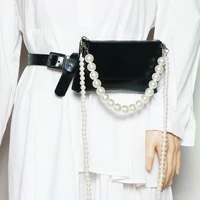daeyoten fashion pearl chain handbag all match waist bag summer design fanny pack for women crossbody purse belt bag zm1073