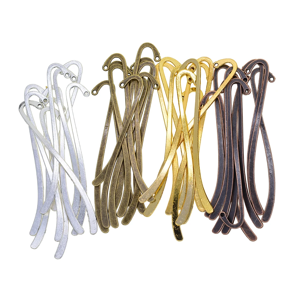 24 шт. разных цветов классические простые закладки из сплава металла пустое