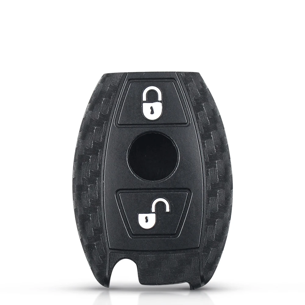 Карбоновая силиконовый чехол для ключей от машины KEYYOU 2/3 защитная крышка