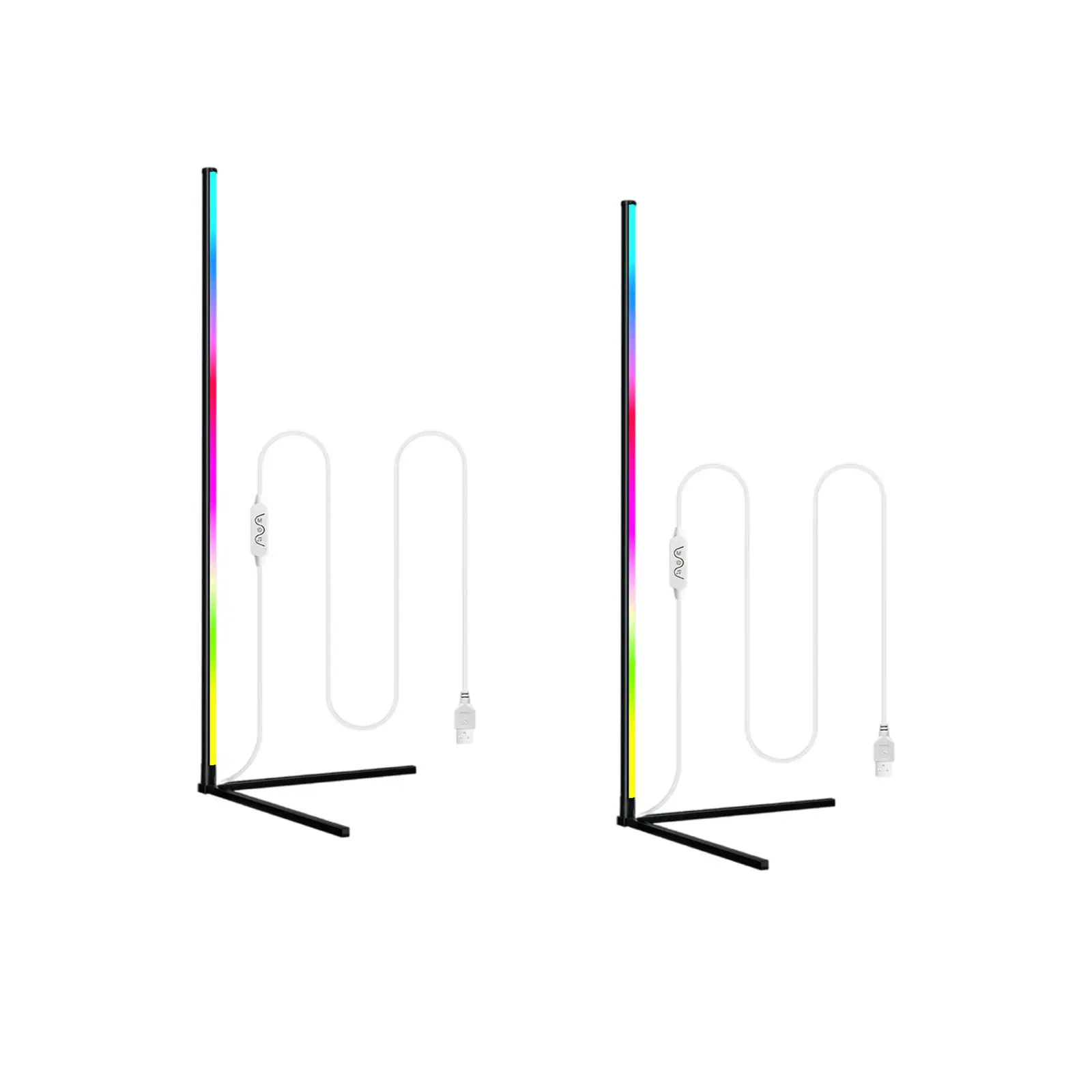 

Современная угловая напольная лампа с дистанционным управлением, RGB металлический светодиодный светильник с Bluetooth, меняющий цвет, Минимали...
