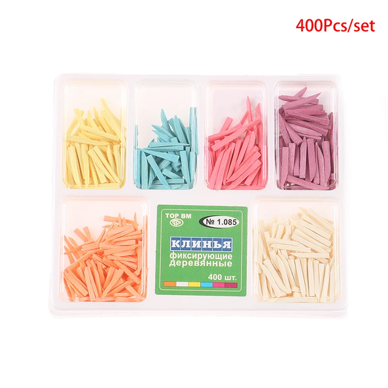 

Dental Teeth Whitening Material 400 pcs/set Dental Supply Interdental Composite Contoured Wooden Wedges Filling Wedge