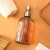 400ml liquid soap shower gel shampoo dispenser refillable bottle press bottle glass empty pump bottle lotion container