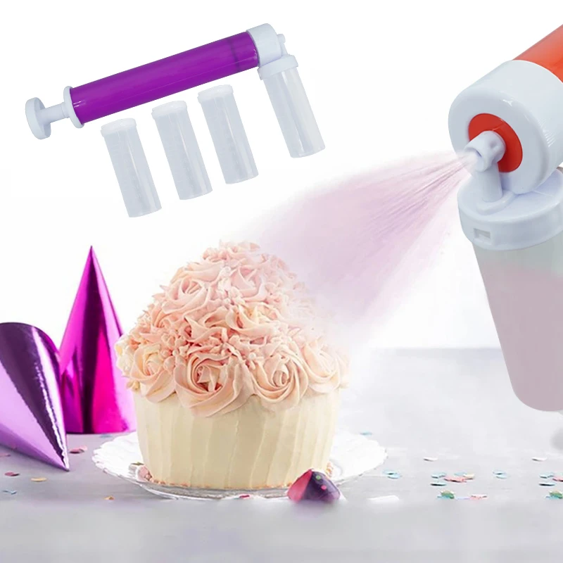 

Cake Manual Airbrush Spray Gun Decorating Spraying Coloring Baking Decoration Cupcakes Desserts Kitchen Pastry Tool Accessories