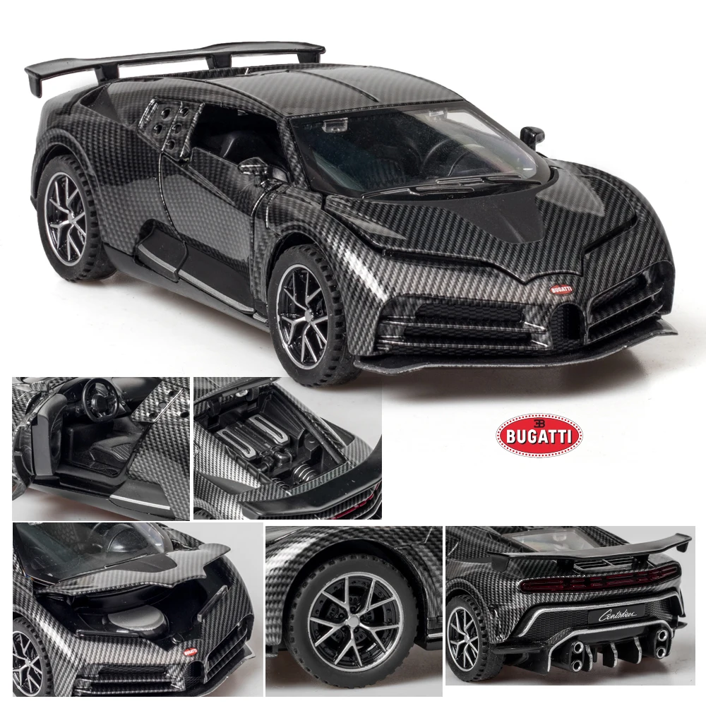 Модель литая автомобиля Bugatti Centodieci модель 1/32 юбилейное издание 4 двери