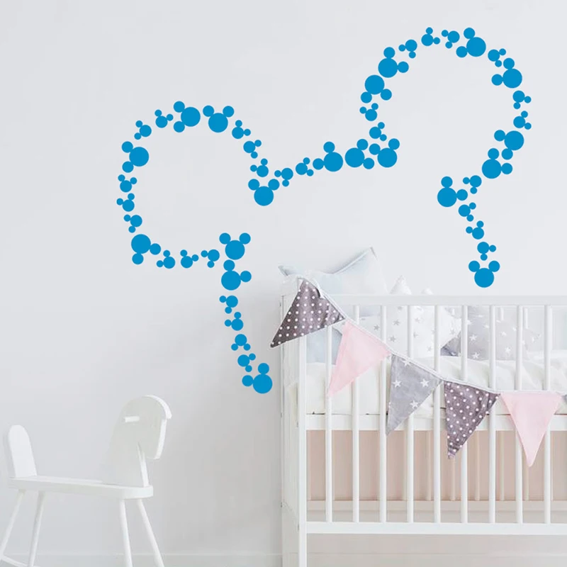 Дисней Микки Маус виниловые наклейки на стену для детской комнаты декоративные