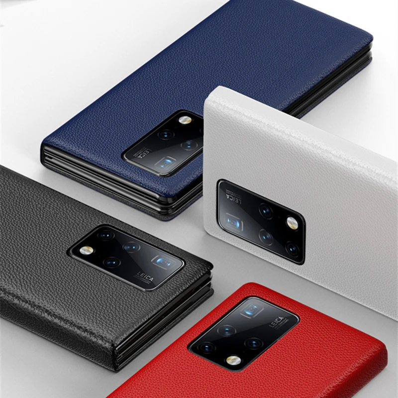 

For Huawei Mate X2 Case Genuine leather Smart Windows Cover for Huawei Mate X2 5G Coque Anti-knock 360 Full Protection Capa