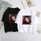 Летние женские футболки Kakegurui Yumeko Jabami Панк футболка оверсайз аниме Харадзюку свободная футболка с коротким рукавом Повседневная одежда