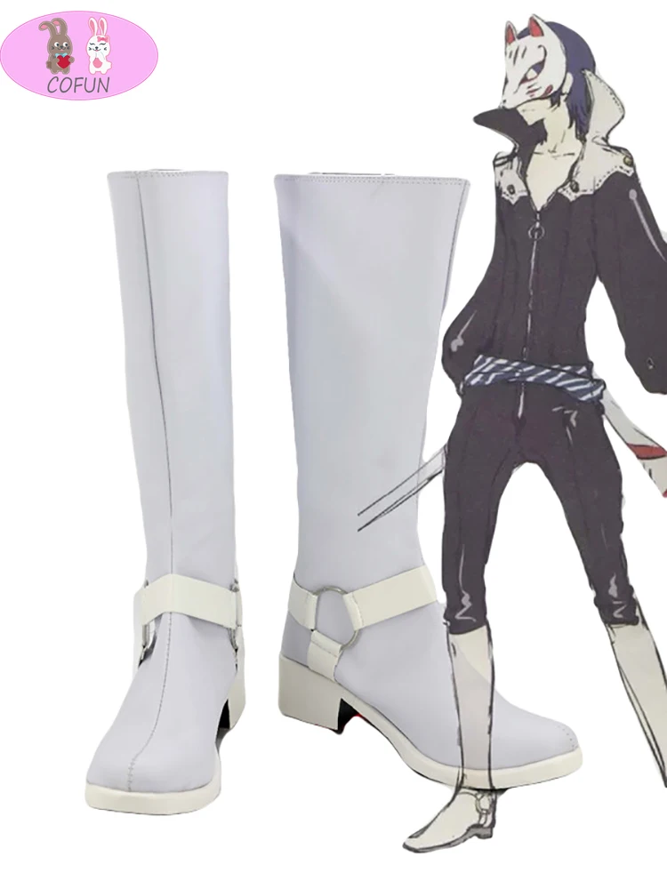 Фото Обувь для косплея COFUN Persona 5 Yusuke Kitagawa, сапоги на заказ для взрослых №1