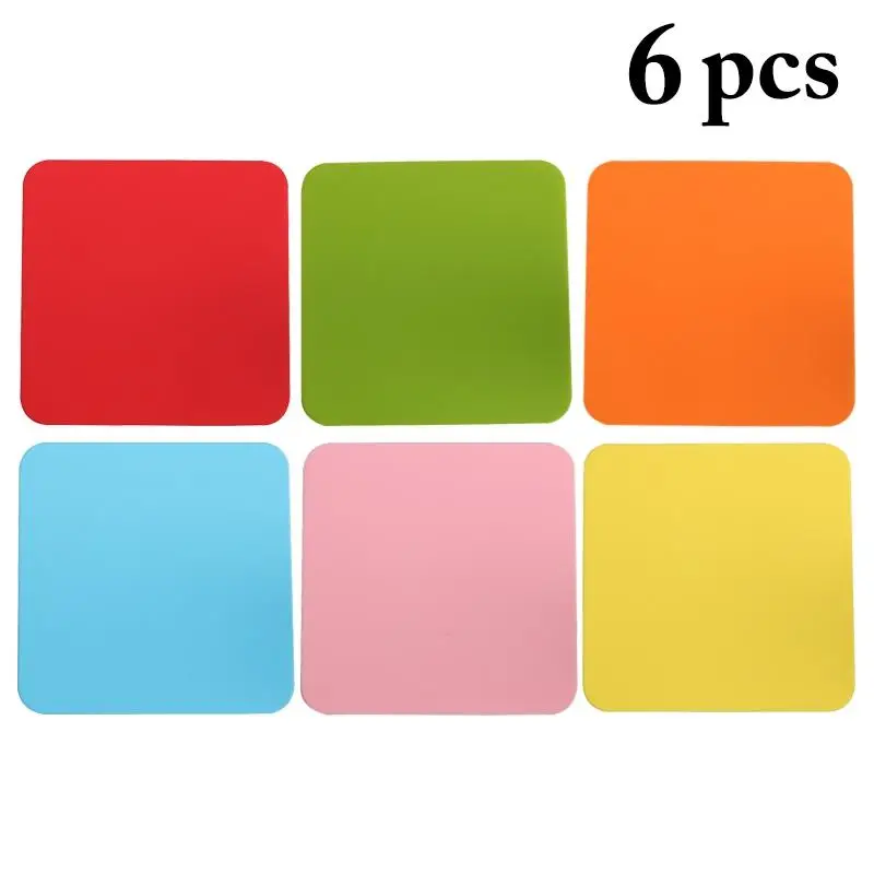 

6 PCS Non Slip Coaster Dining Table Bowl Mats Tea Cup Milk Mug Coffee Coasters For Cafe Kitchen Placemat Drinks Pads Accessories