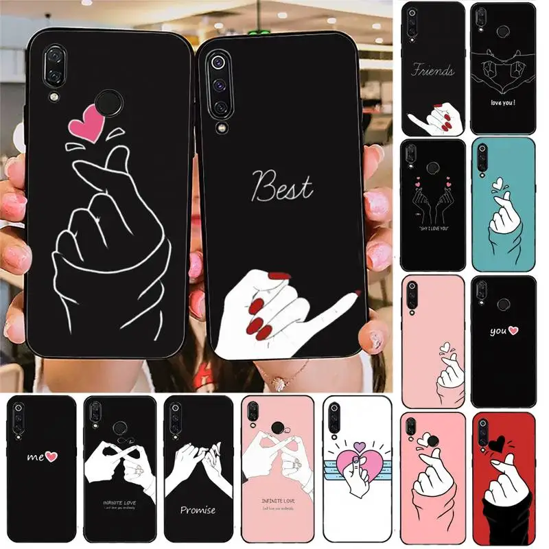 

TOPLBPCS EXO kpop Heart Drawing Silicone Black Phone Case For Redmi note 8Pro 8T 9 Redmi note 6pro 7 7A 6 6A 8 5plus