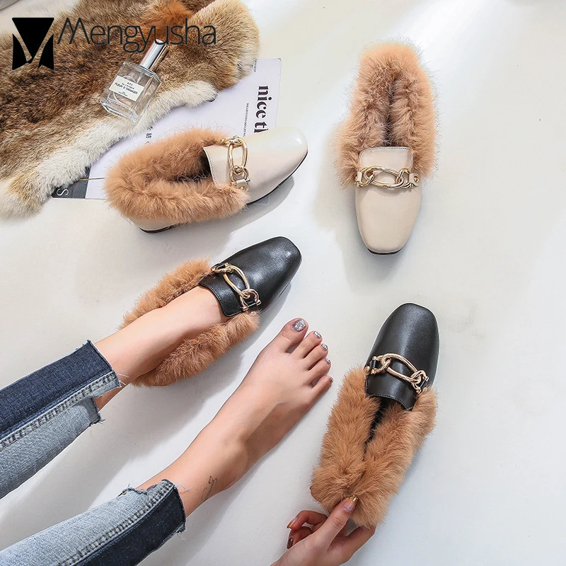 2020 Брендовая обувь с цепями Женская жилетка из настоящего кроличьего меха на