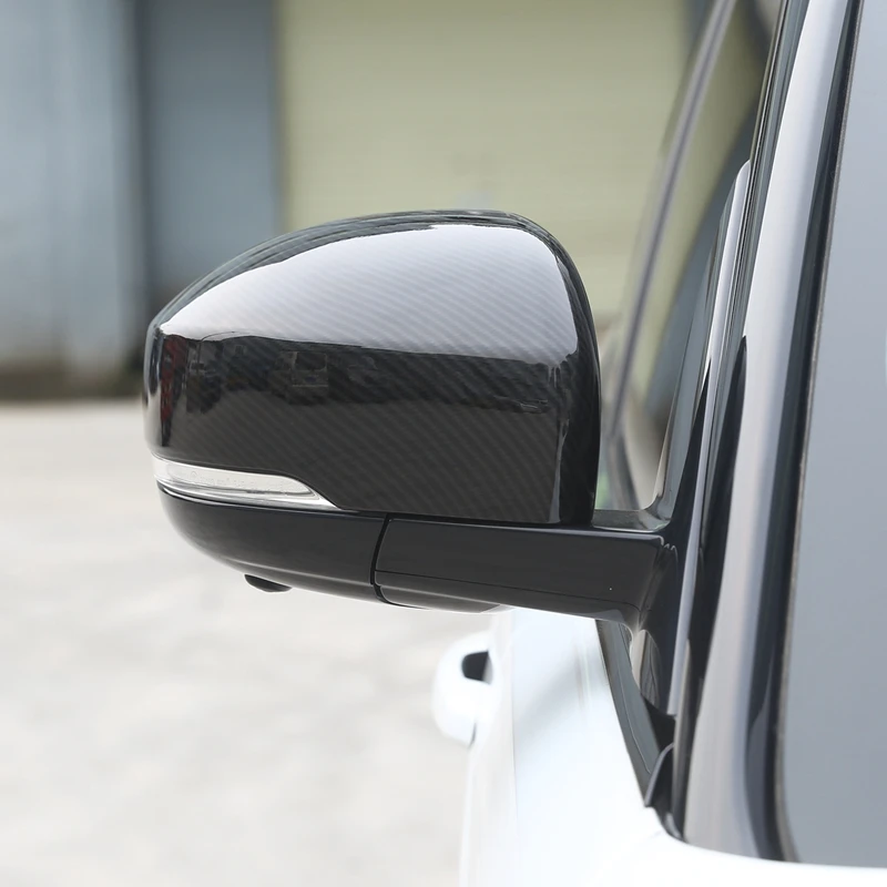 

Car Carbon Fiber Look Rearview Mirror Cap Cover Trim for Land Rover Range Rover Sport 2014-2020