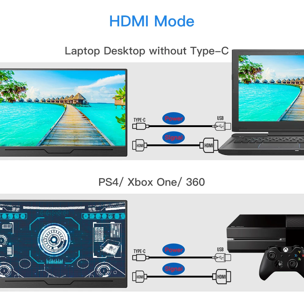 Eyoyo EM13N Портативный 13 3 &quotIPS монитор FHD 1080P игровой ЖК дисплей Экран для Xbox One 360 PS4 Wii U