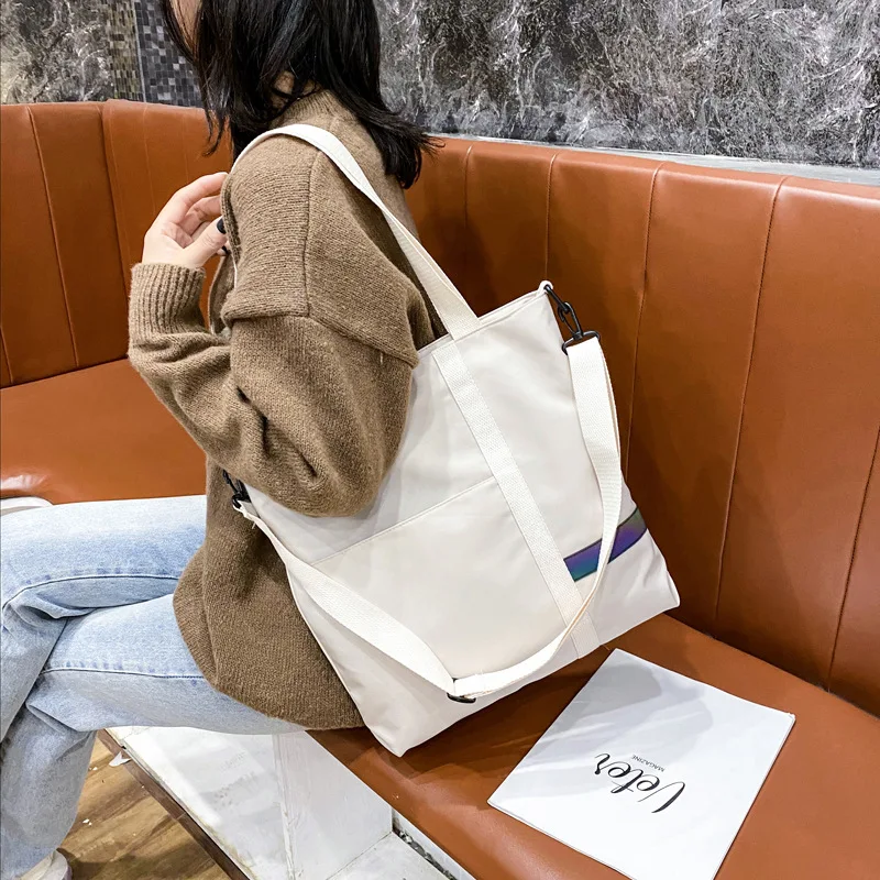

2020 new winter style one shoulder simple tote bag Korean casual fashion ins literary large-capacity handbag