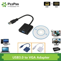 pzzpss usb 3 0 to vga adapter external video card multi display converter for win 7810 desktop laptop pc projector monitor