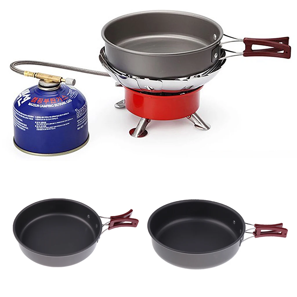 

Portable Outdoor Camping Picnic Home Pot Frying Pan Folding Cookware