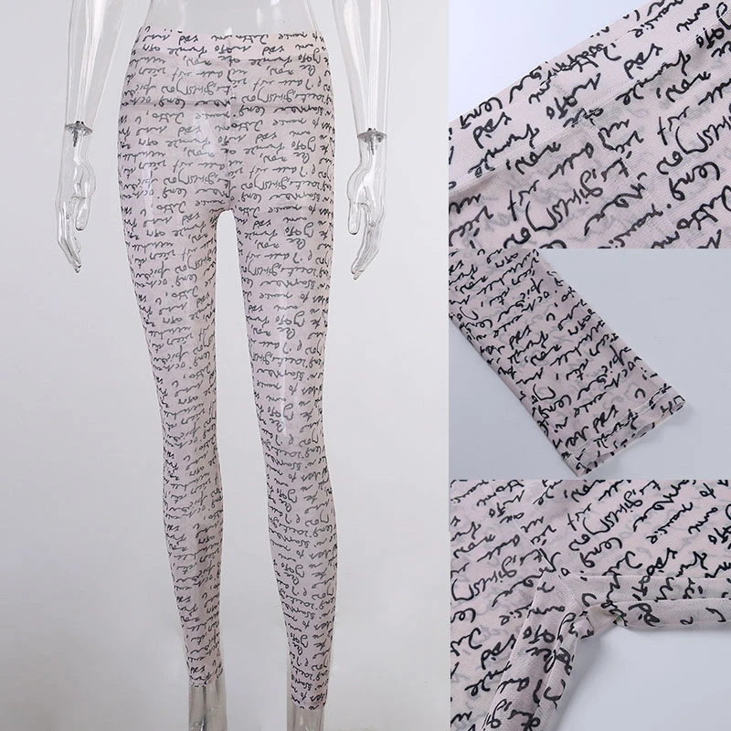 

Giyu Sexy Letter Print 2 Piece Set Bodycon Club Bodysuit Pants Set 2020 Autumn Winter Long Sleeve Sport Tracksuit Two Piece Set