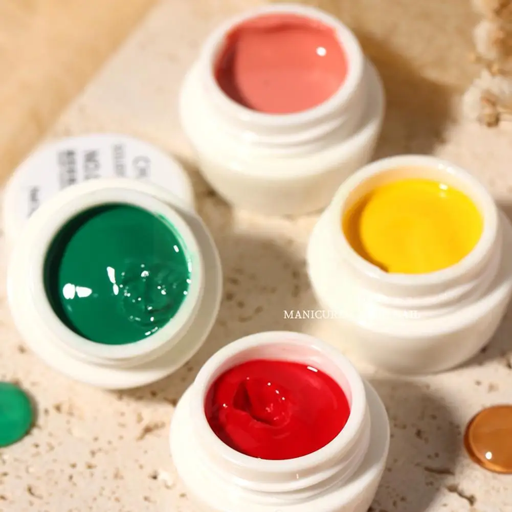 

5ml Suitable For Nail Art And All Nail Shapes Painting Gel Canned Gel 12 Colors Black And White Nail Shop Dedicated P2i0