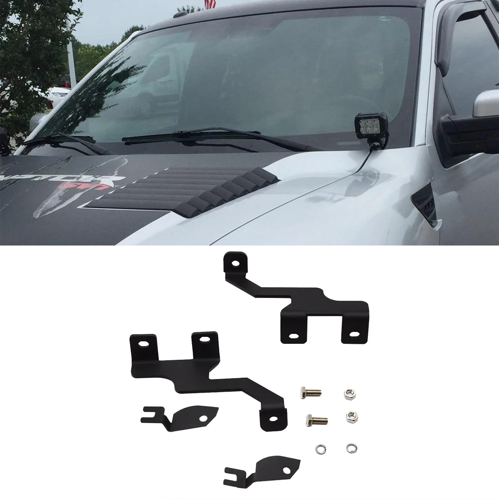 Для Ford F-150 2004- и SVT Raptor 2010- накладка на капот левая и правая боковая стойка светодиодный рабочий свет Pod крепление комплект кронштейнов