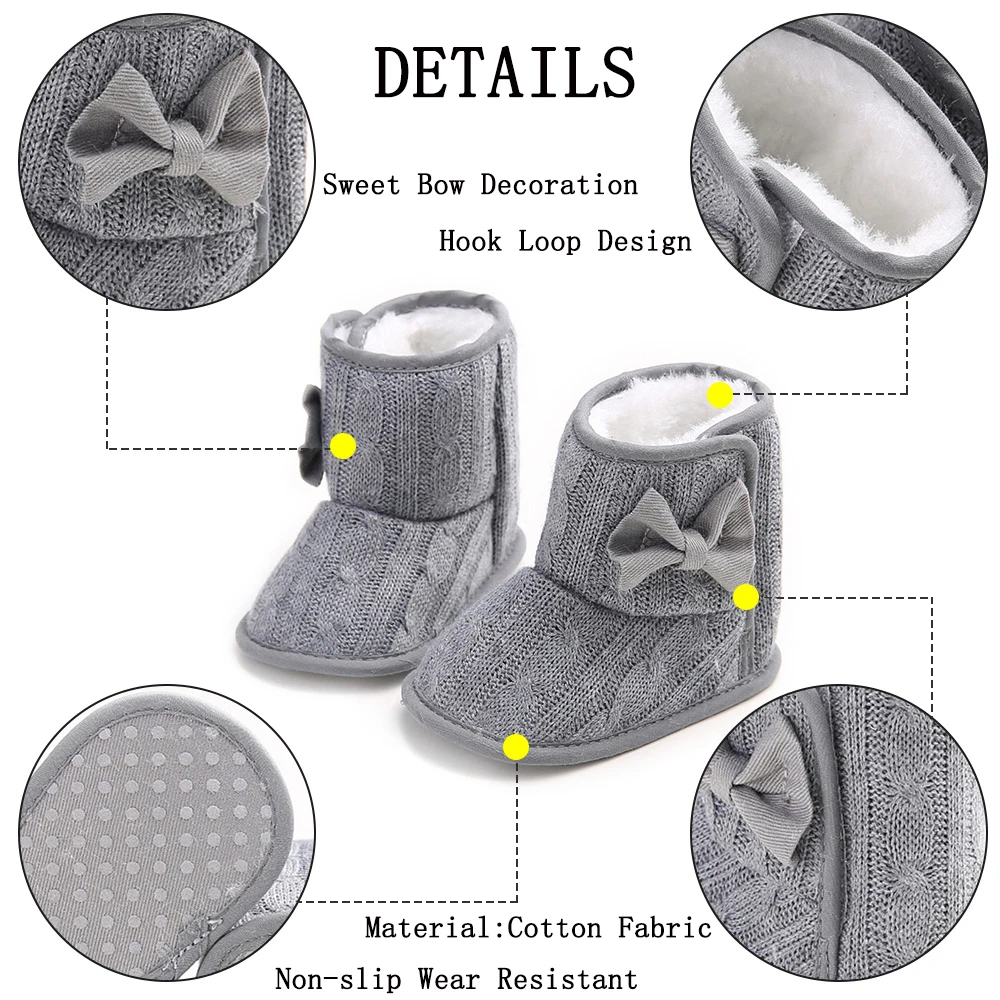 Обувь для маленьких мальчиков и девочек русские зимние вязаные ботинки на меху