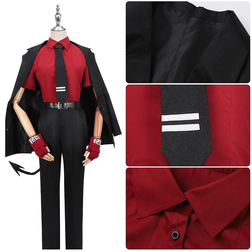 Костюм для косплея блейзер рубашка штаны хвост уши Хэллоуин костюм демона |