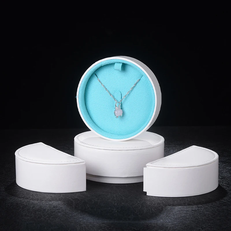

Двойная открытая круглая шкатулка для ювелирных изделий, органайзер, новейшая мода, свадебное кольцо, подвеска, упаковка, дисплей, Подарочный чехол
