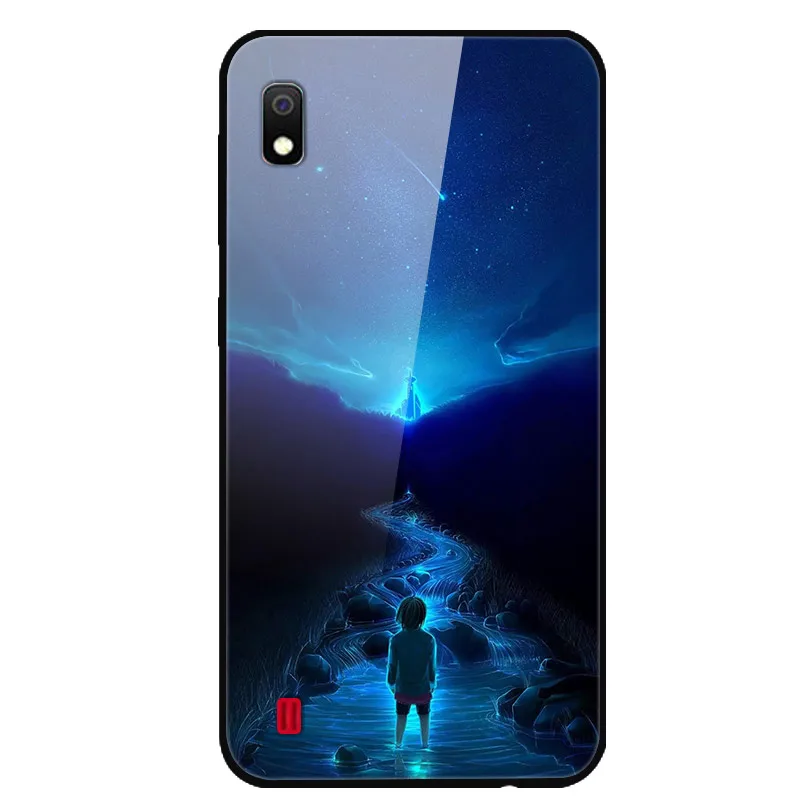 42 Для samsung A10 чехол закаленное стекло твердая задняя крышка для samsung Galaxy A10 A 10 A10S A 10S чехлы для телефонов силикон бампер Coque - Цвет: 42