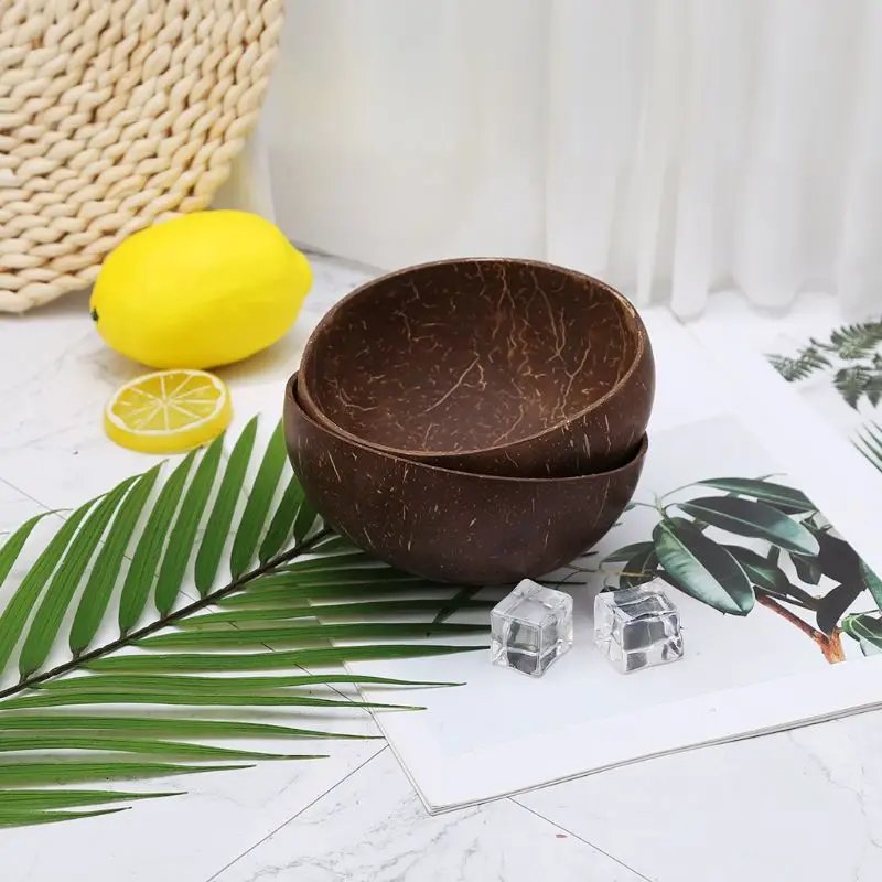 Натуральный кокосовый скорлуп украшение для дома контейнер еды миска хранения