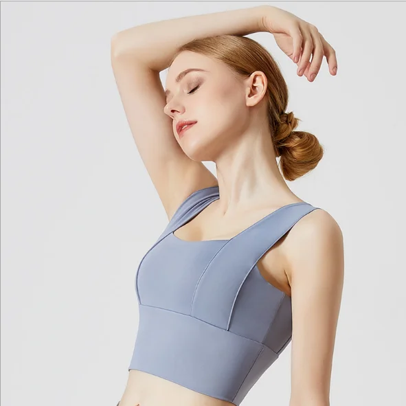 

Womens Athletic Sports Bras Push Up Yoga Running Activewear Tops Fashion Casual Workout Vest Long Sports Bra