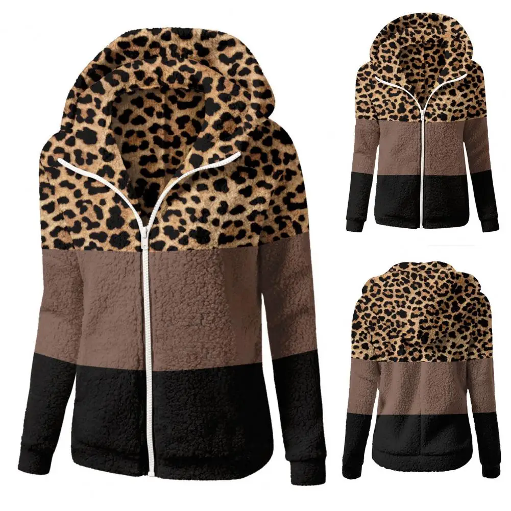 Женская толстовка с капюшоном леопардовым принтом | одежда