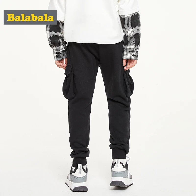 Balabala/детские брюки для мальчиков полосатые кружевные Свободные повседневные