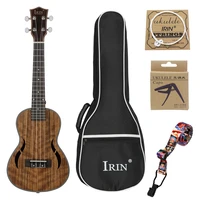 irin concert ukulele kits 23inch walnut wood 18 fret acoustic guitar ukelele bag capo strap mahogany neck hawaii 4 string guitar