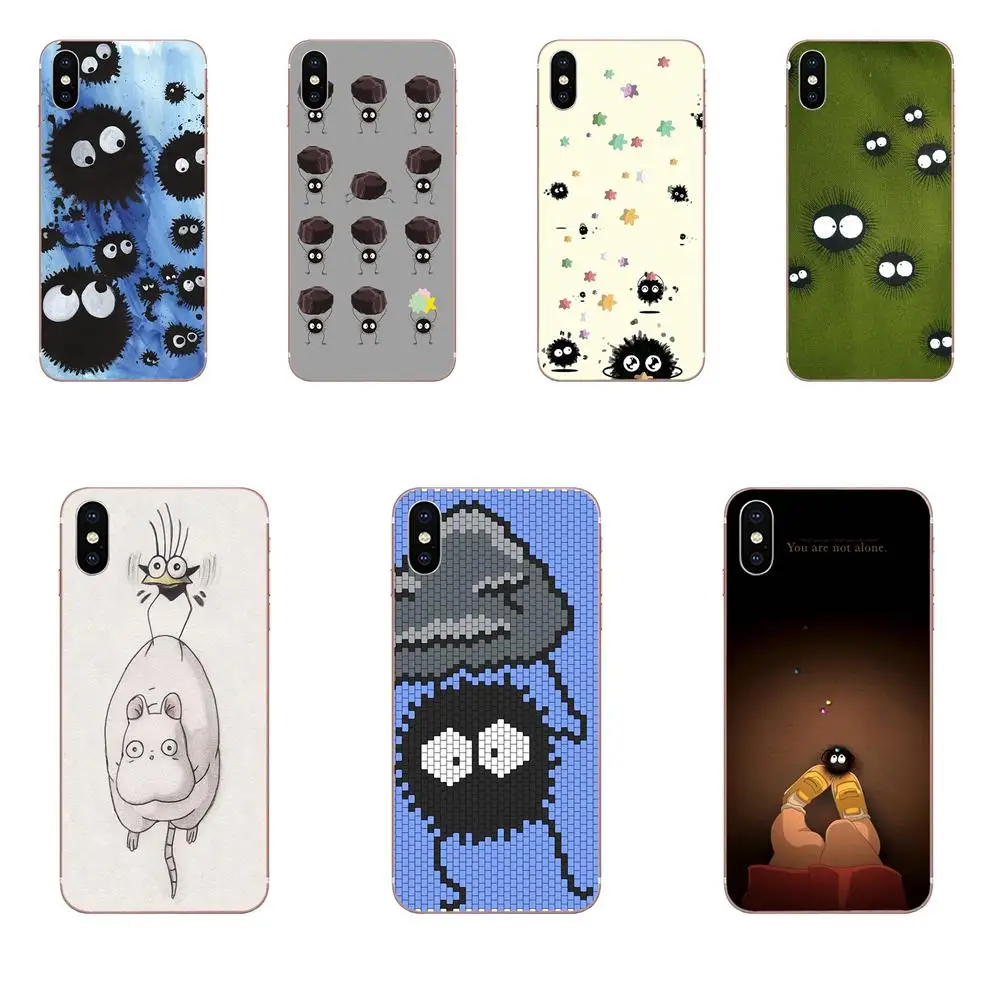 Для Apple iPhone 4 4S 5 5C 5S SE 6 6S 7 8 Plus X XS Max XR TPU Mobile Spirited Away Soot Monsterr|Чехлы-накладки| |