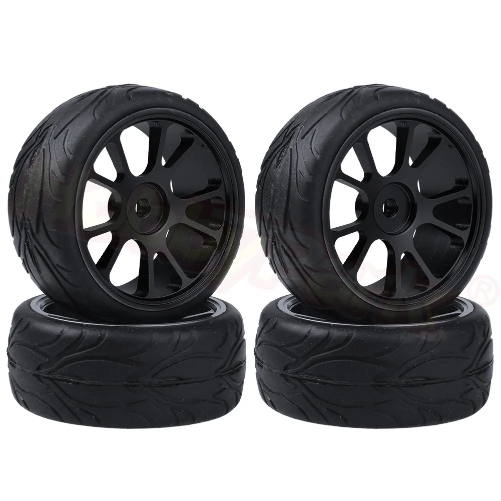 Type 1 Black 7936 4 шт. 63x26 мм RC алюминиевые колеса и шины для WLtoys A959 A949 A969 A979 A959B A969B A979B 1/18 RC автомобилей запчасти для обновления - Цвет: Type 1 Black 7936