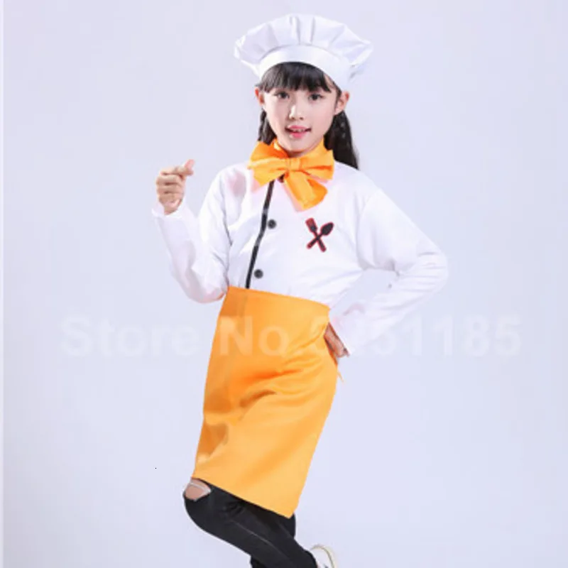 Хэллоуин косплей Ресторан Шеф повар униформа дети Кейтеринг шляпа Дети кухня