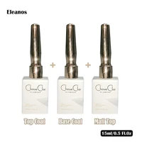 eleanos 15ml no wipe base top coat color gel nail polish matte uv top coat uv led soak off nail art gel varnish for manicures
