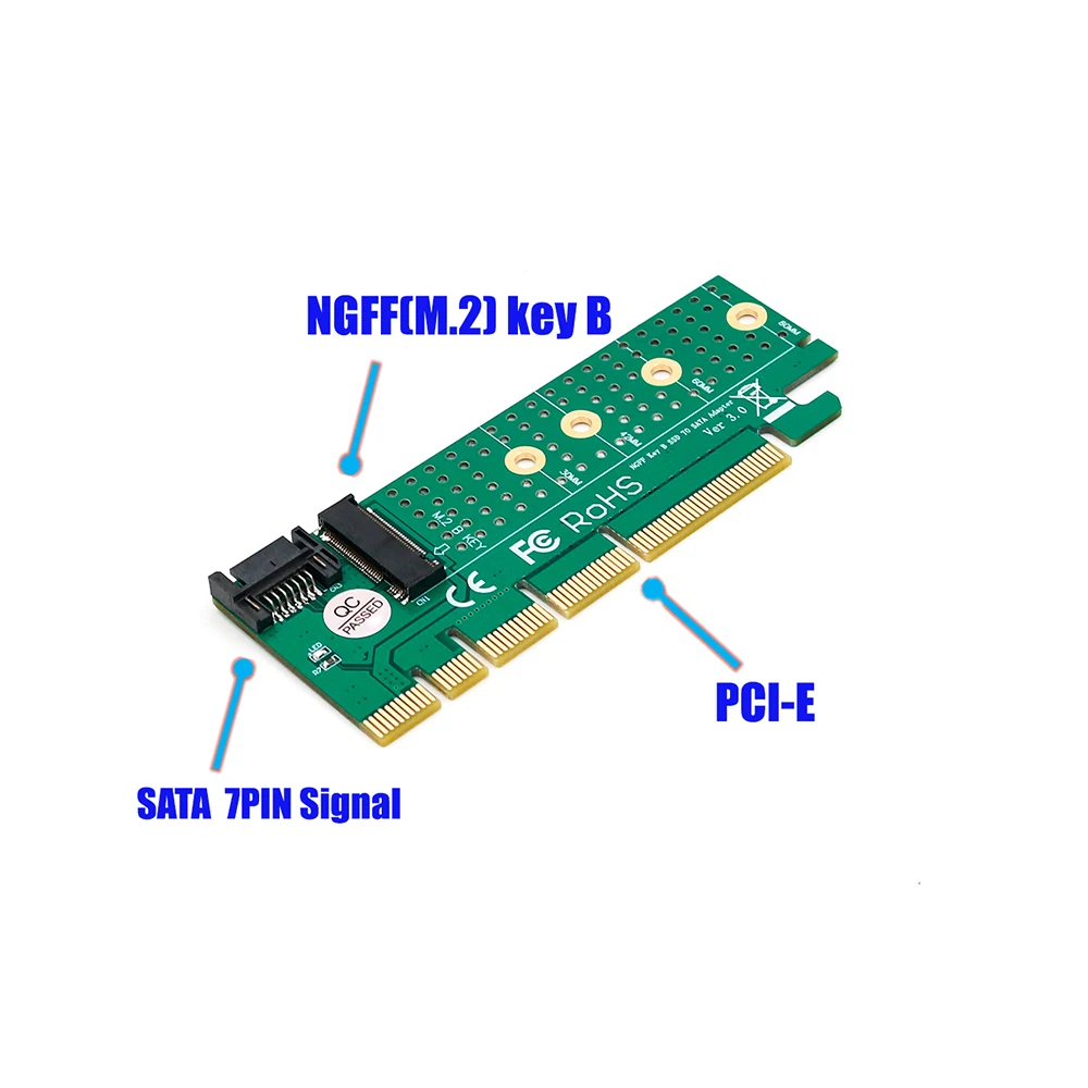 M.2 to SATA PCI-E B SSD Adapter Converter Card Slot Cable Kit | Компьютеры и офис