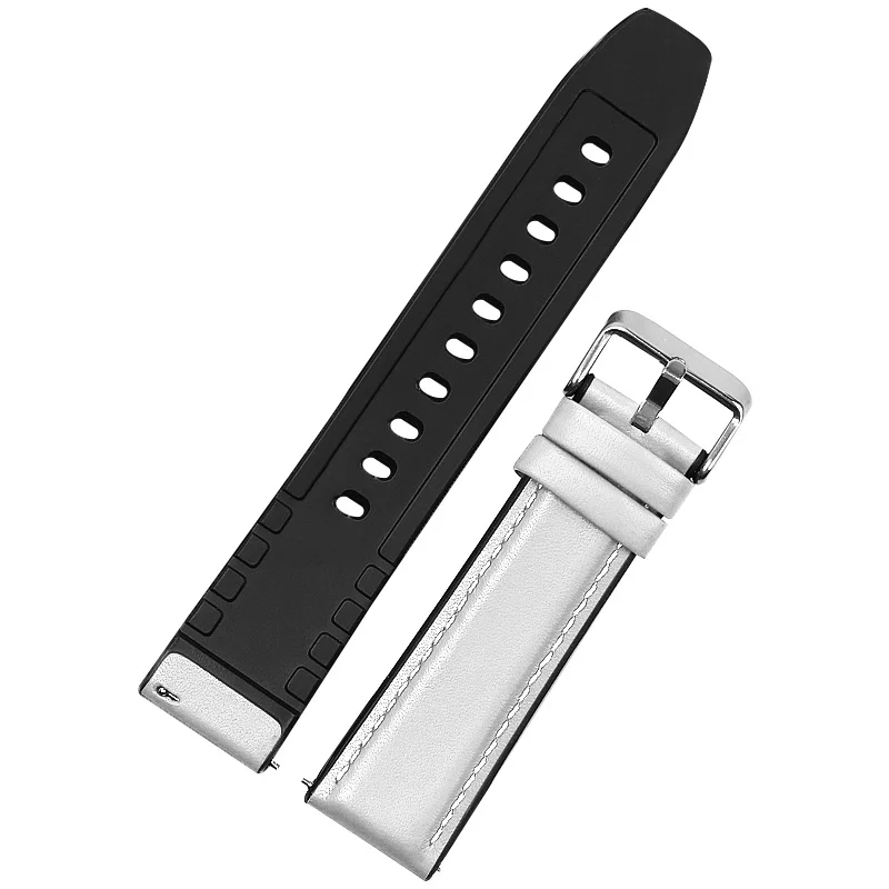 22 мм ремешок для часов huawei watch GT/Honor Magic watch 2/samsung Galaxy 46 мм сменный ремешок gear S3 Frontier/Classic - Цвет ремешка: White