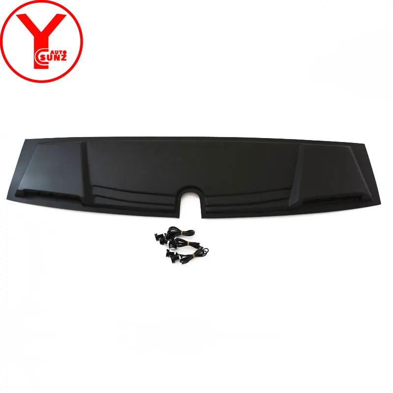 black УГЛЕРОДНЫЙ светодиодный спойлер на крышу raptor для MITSUBISHI PAJERO SPORT triton L200 ABS аксессуары для Montero sport YCSUNZ - Цвет: black