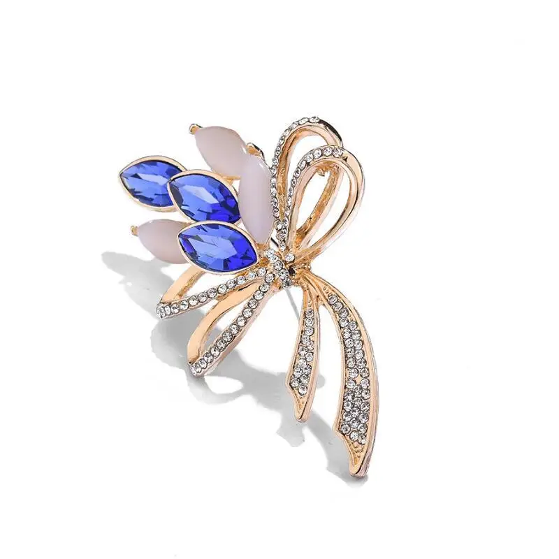 3 цвета изысканный женский Опаловый блестящий кристалл большие броши бант