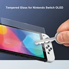 Защита экрана для игрового хоста для Nintendo Switch OLED, антибликовое покрытие 9H защитная пленка из закаленного стекла, игровые аксессуары