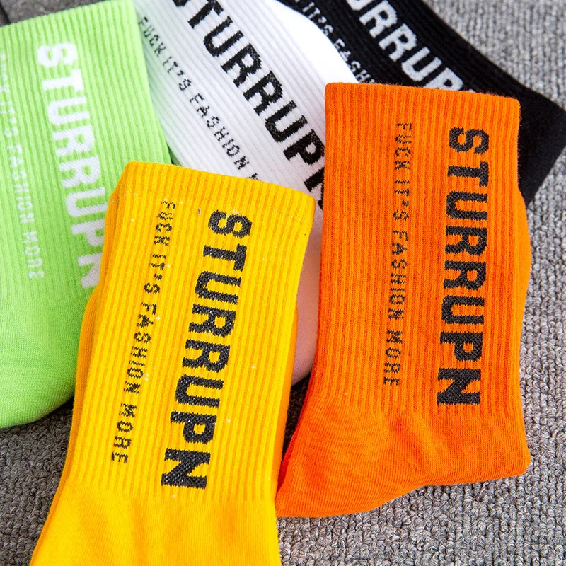 5 Pairs Letter Vintage Patterned Harajuku Socks Fashion Funny Skateboard Cool Socks For Female Casual Cotton Short Hipster Sox