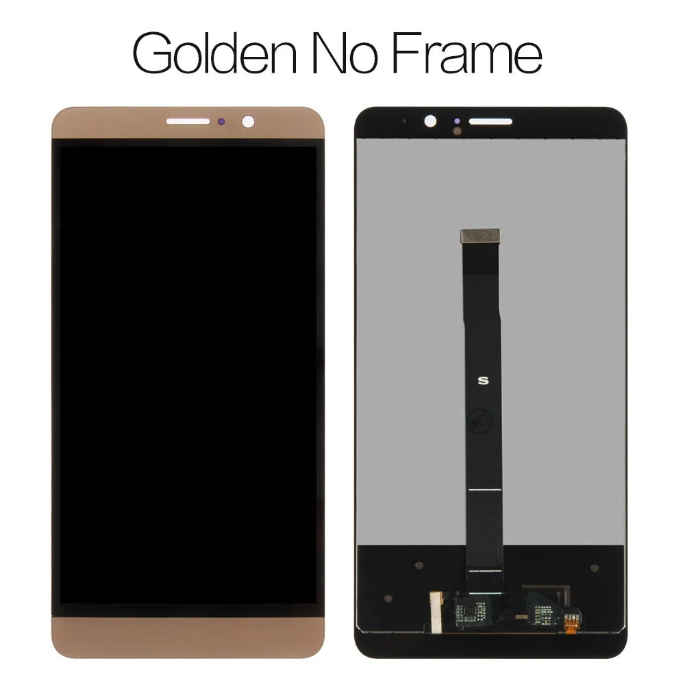 gold no Frame Для 5,9 дюймов, HUAWEI mate 9, ЖК-дисплей, сенсорный экран, дигитайзер, стекло, датчик для HUAWEI mate 9, MHA-L29, ЖК-дисплей в сборе, 1920x1080 - Цвет: gold no Frame