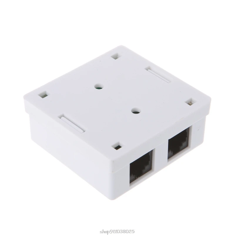 

RJ45 Junction Box CAT5e Network Connector 2 Port Desktop Extension Cable Box D24 20 Dropship